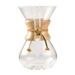 Préparation café filtre avec Cafetière Chemex 6 tasses et filtre papier spécifique