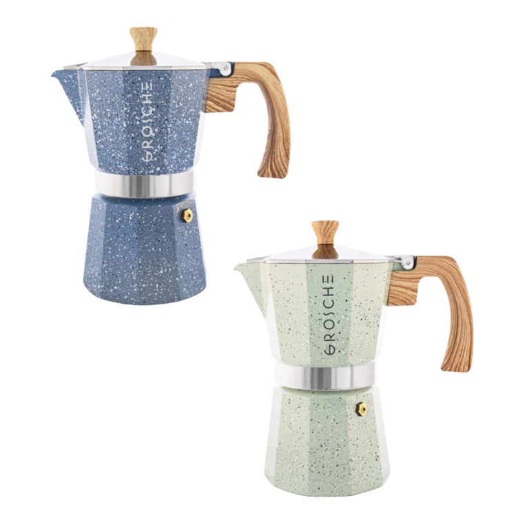 Cafetière Italienne Grosche Milano 6 tasses bleu et vert