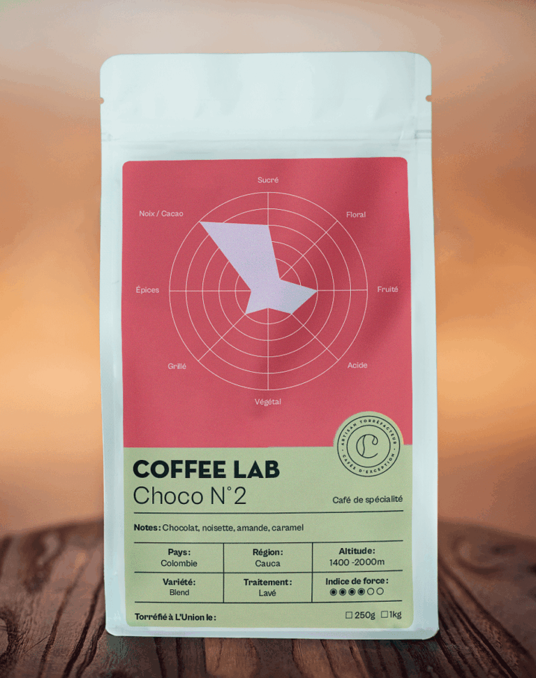 Sachet de café de spécialité en grain 1kg Choco n°2 Blend